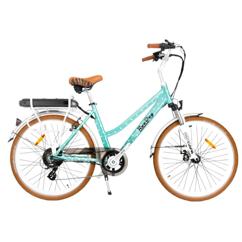 RooDog Polka Dot Women's Step Through Electric Bike