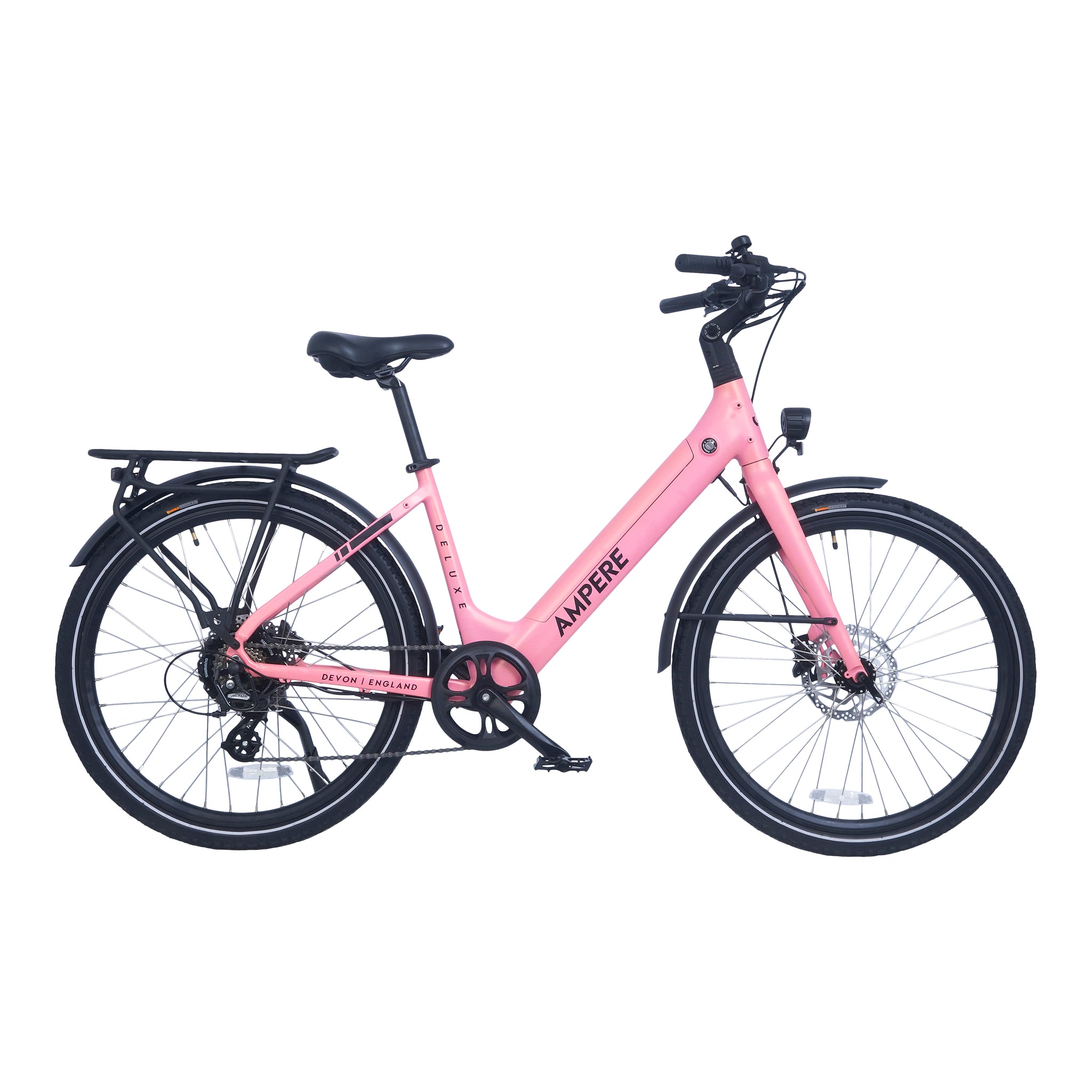 pink electric bicycle Ampere Deluxe Step Through Electric Bike 250w