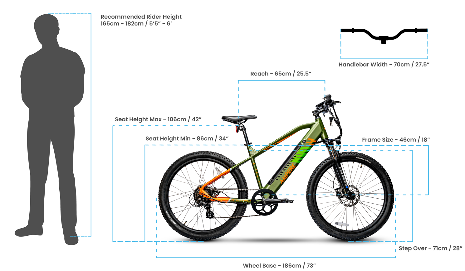 Ampere X-Trail Electric Mountain Bike 250w Eco Bike