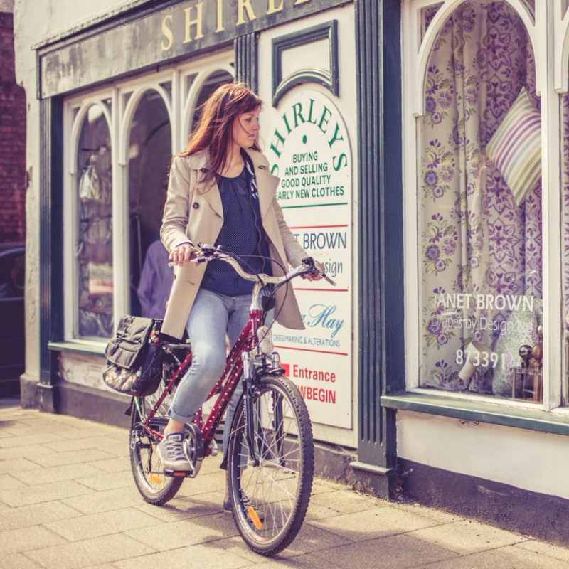 RooDog Polka Dot Women's Step Through Electric Bike