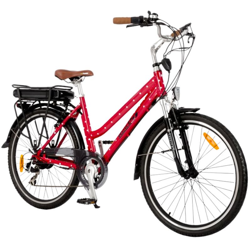 RooDog Polka Dot Women's Step Through Electric Bike
