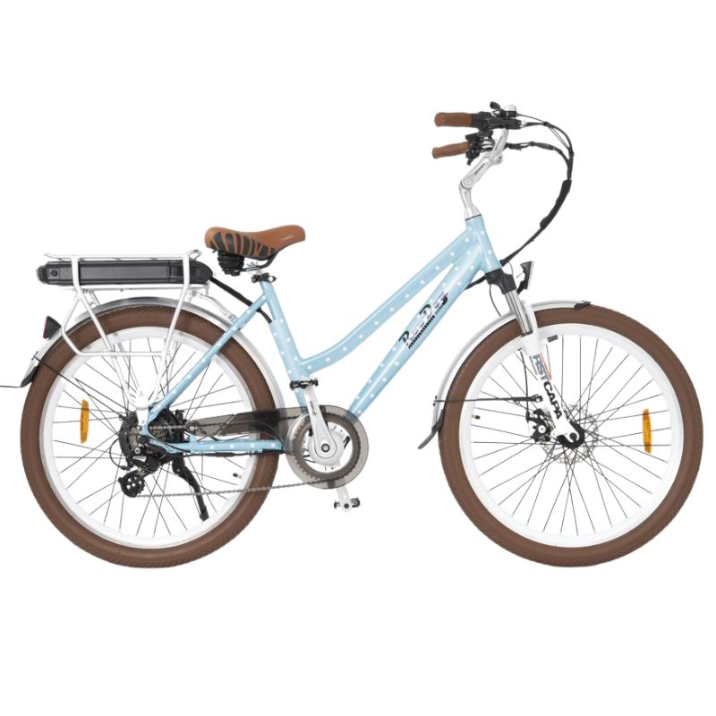 RooDog Polka Dot Women's Step Through Electric Bike