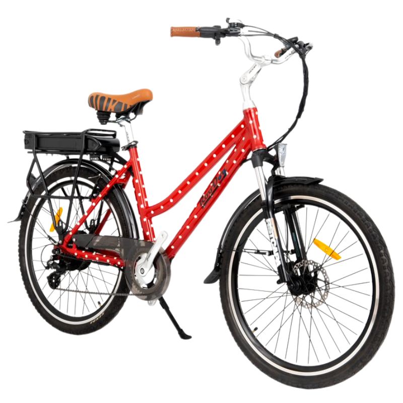 RooDog Polka Dot Women's Step Through Electric Bike