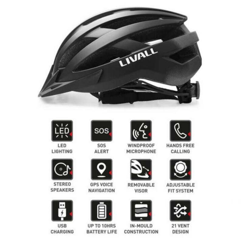 Livall mt1 smart best sale bike helmet